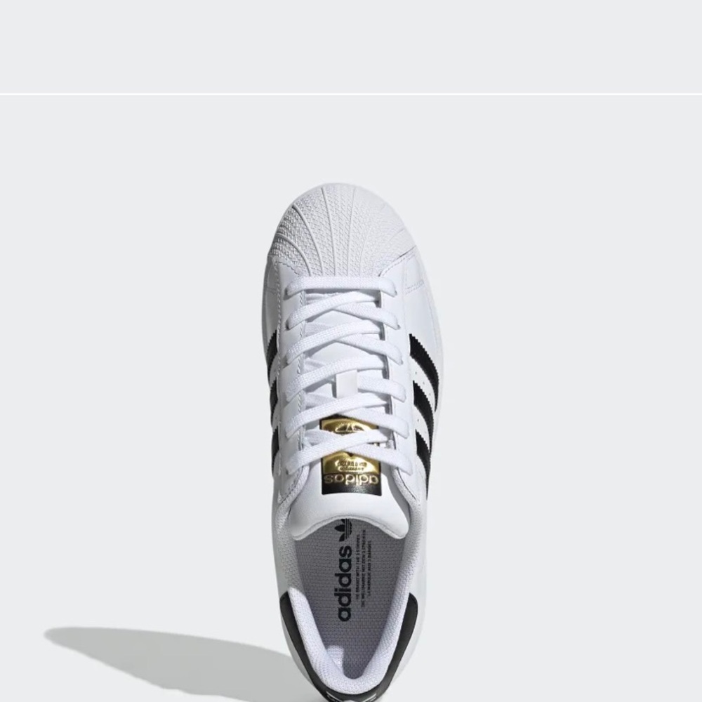 Adidas SuperStar Womens Stripe Black and White Shoes Size US 5.5 - Picture 11 of 15